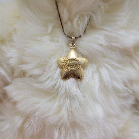 Annette Funicello Jointed White Teddy Bear Bunny Rabbit Slippers Heart Chain 13" - Picture 4 of 10